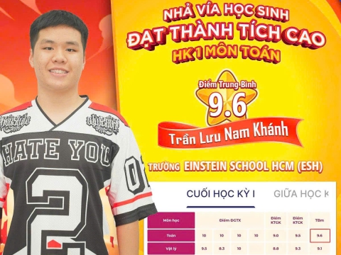 Vinh danh top học sinh có điểm thi HK1 xuất sắc năm 2026