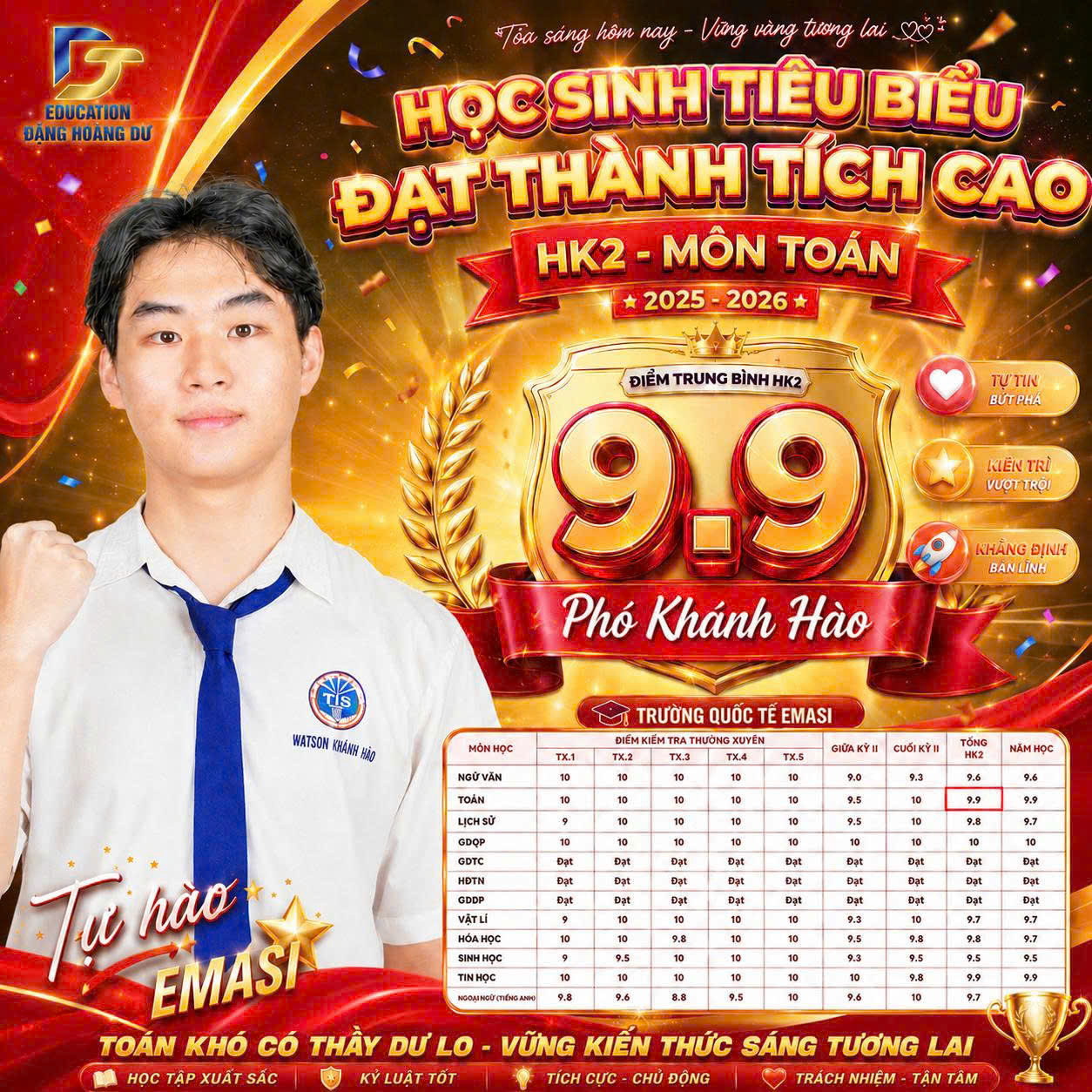 Vinh danh học sinh có thành tích thi THPT xuất sắc năm 2026