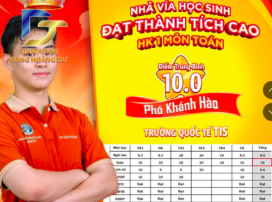 Vinh danh top học sinh có điểm thi HK1 xuất sắc năm 2026